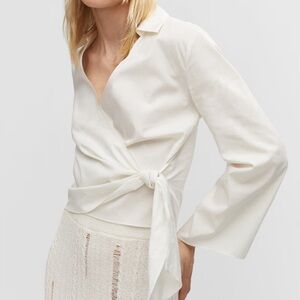 Mango Wrap Shirt White